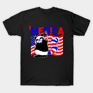 4th of July 'Merica Funny Raccoon T-Shirt